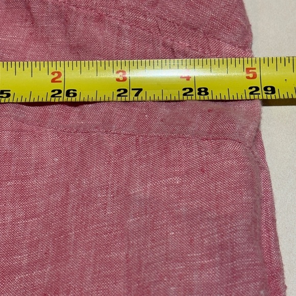 Land's End Women Linen Long Sleeve Button Up Tunic Shirt 3X Breathable Coastal - Picture 8 of 11